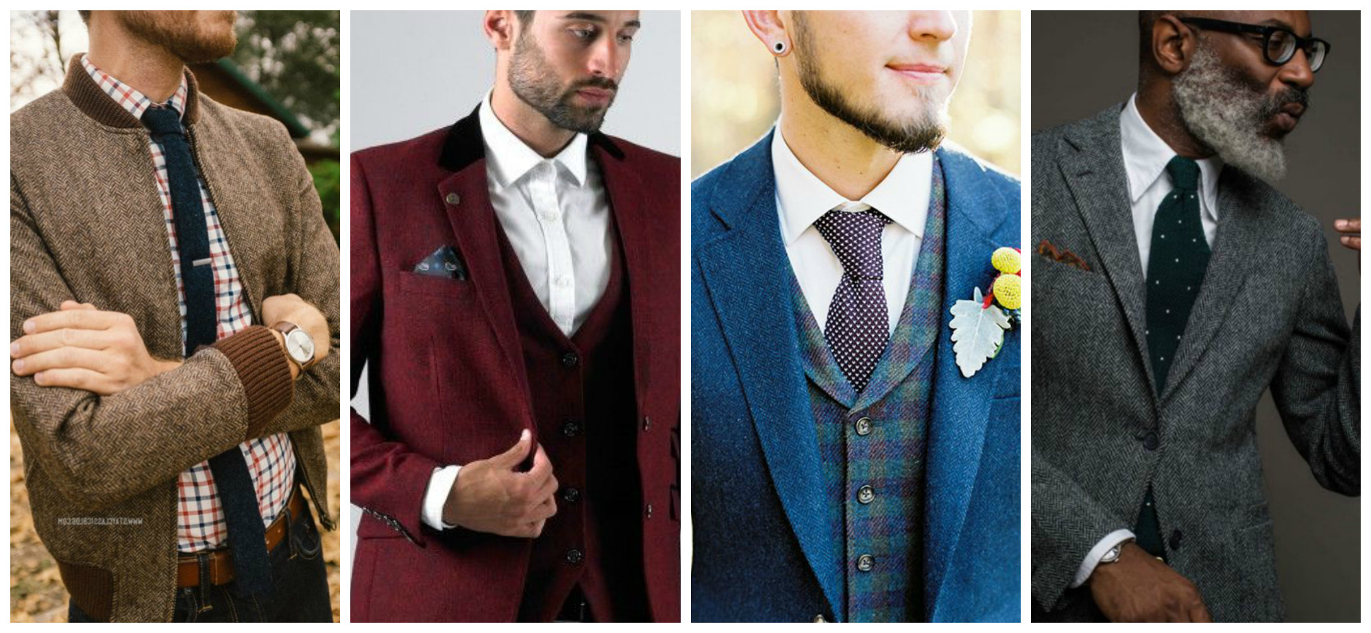 Men suit tweed